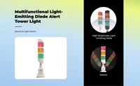 3-color LED tower light, 24V, high brightness