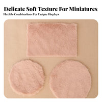 Soft Miniature Velvety Carpet Cozy Dollhouse Velvety Floor Mat Decorative Accent for DIY Hobbyist S, Collectors, Miniature Scene
