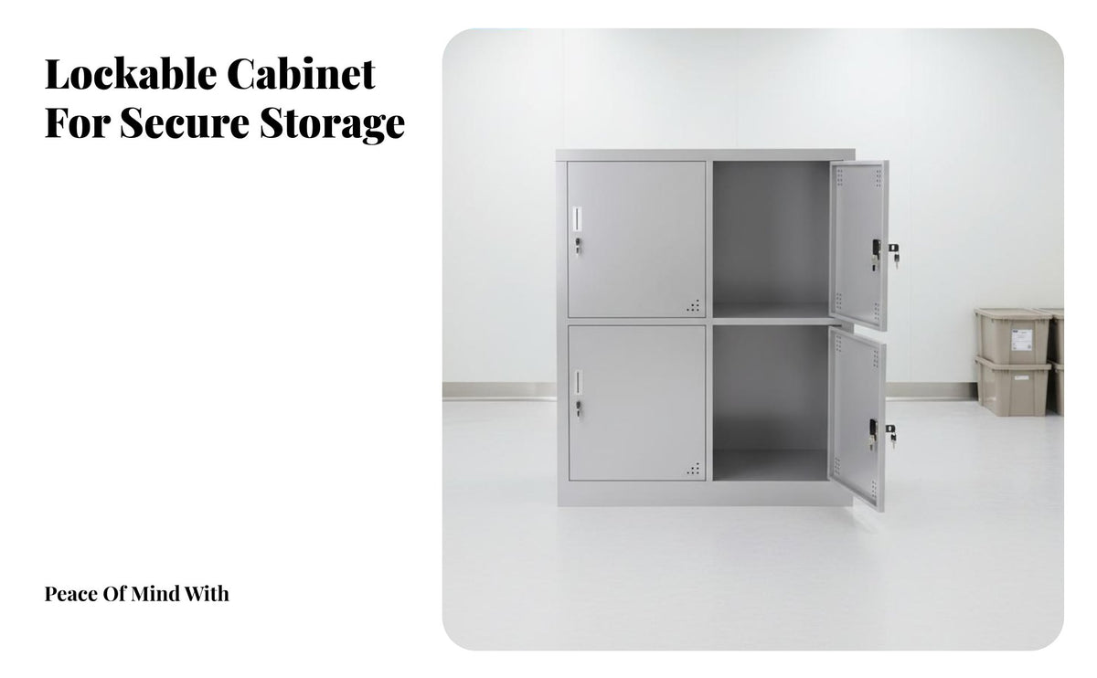 Stainless Steel Storage Cabinet Rust-Resistant Locking Metal Cabinet for Homeowners, Mechanics, Hospital, Factory, Workshop