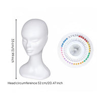 2 Pieces Multi-Size Set Cosplay Head Model Lightweight Foam Mannequin Head Easy to Use Durable for Cosplayers, Hair Stylists, Salon