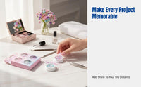 DIY Nail Art Sequins, 4-Round Bottle Box, Floral Pieces, Leaf Sparkle, Face Decoration