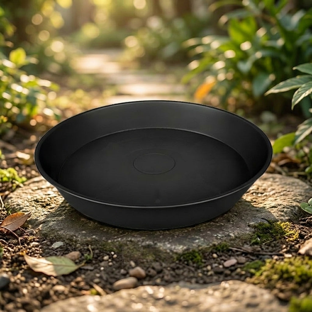 Plant Saucers for Outdoor Plants, Heavy Duty Drip Tray and Pot Stand, Single Unit Trays for Garden Nurseries and Contemporary Indoor Style