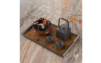 Tray with Handles Framed Rectangular Tray Tabletop