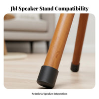 Shock-Absorbing Floor Speaker Stand Anti-Vibration Wooden Speaker Floor Stand High Load-Bearing Wooden Audio Mount Heavy Duty
