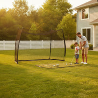 Portable Golf Practice Net Indoor Outdoor Golf Hitting Net Large Impact Resistant for Golfers, Beginners, Backyard, Home, Garage
