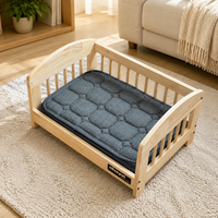 Dog Bed Pet Bed M Size Wooden 5D Double-sided Spine Protection Mattress All-season Compatible