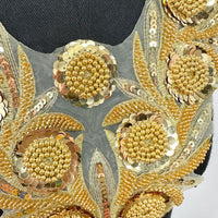 Guangzhou Factory Direct Platinum Two-Color Heavy Embroidery Chest Brooch New European and American High-End Dance Costume Accessory
