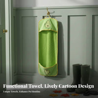 Quick Dry Cat Drying Bathrobe Gentle on Pet Drying Towel with Hand Pockets Soft and Comfortable for Bathing, Bathroom, Outdoor