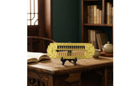 Abacus with Display Stand Gold-Colored Decorative Abacus Engraved Desk Decor for Office