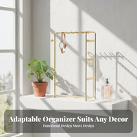 Earring and Necklace Rack Multi-Functional Necklace and Earring Holder Space-Saving Jewelry Display Stand for Women, Teenagers, Dresser, Bedroom, Desk