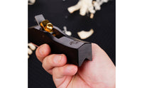 Hardwood Body Ebony Chamfer Plane Brass Blade Cover Mini Corner Rounding Plane Adjustable Depth Hand Chamfering Planer Precision Angle Control for Woodworkers, Carpenters, Wood Finishing, Workshop