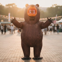 Inflatable Bear Costume Full Body Bear Character Costume Oversized Inflate Jumpsuit for Adults