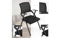 Folding Chair with Writing Foldable Armless Folding Chair Space-Saving Furniture for Students, Training Room, Classroom