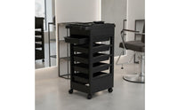 5 Tier Salon Trolley Dye Bowl Holder Hair Coloring Trolley Rotating Top Tray