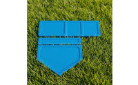5 Pieces Rubber Bases with Pitching Rubber Plate Lightweight Base Set with Home Plate Flat Baseball Base Set for Families, Backyard, School Field