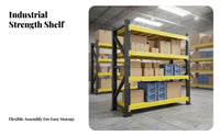 Heavy-Duty Warehouse Rack High Load Capacity Industrial Storage Shelf Reinforced Design Industrial Steel Rack for Factory Owners, Homeowners, Workshop