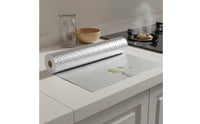 20 Meters Self Aluminum Foil Heat Resistant Kitchen Oil-Resistant Sticker Easy to Clean Aluminum Foil Wallpaper for Drawer, Lavatory