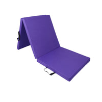 Textile Cover Foldable Exercise Mat Rectangular Tri-Fold Mat