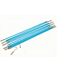 Running Electrical Wire Cable Pulling Wire Snake Tape Kit Rigid Wire Snake Tape Kit with Attachments Cable Running Rods Portable