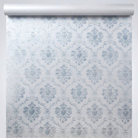 Privacy Window Film with Damask Pattern for Home Office, Frosted Glass Film for Living Room, Bathroom Privacy Shield, Cling PVC Material