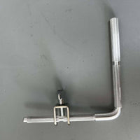 Metal Right-Angle Rod with Clamp Non-Slip Clamp-on Mounting Bracket Adjustable Hardware Compact for Workshop