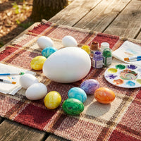 Easter White Foam Eggs, Available in Various Sizes, are Colorable Polystyrene Foam Eggs that are Easy to Decorate, Making Them Ideal Materials for Craftsmen, School Projects, and Art Classes