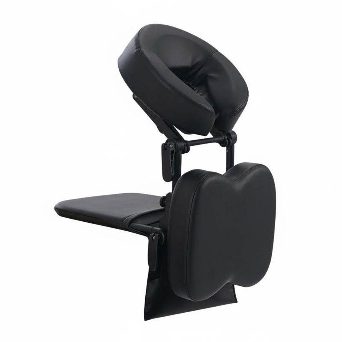 Portable Massage Headrest Ergonomic Design Folding Face down Pillow PU Leather Adjustable Massage Table Headrest for Travel