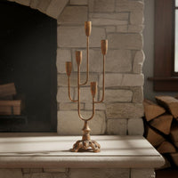 Candelabra Candle Stand European Golden Candelabra Table Centerpiece Ornate Gold Candlestick for Holiday Party