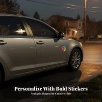 2 Pieces Self Car Reflective Sticker Easy to Install Reflective Car Sticker Waterproof for Drivers, Low Light Conditions, Parking