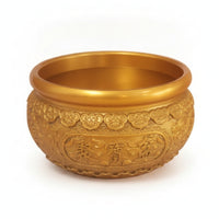 Fortune Bowl Wealth Basin Smooth Interior Embossed