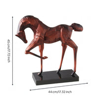 Geometric Horse Statue Modern Aluminum Equine Sculpture Decorative Room Decoration for Tabletop Display