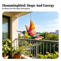 Bell Hummingbird Wind Chime Decorative Metal Hummingbird Ornament Easy to Hang Home Decor All Seasons for Indoor