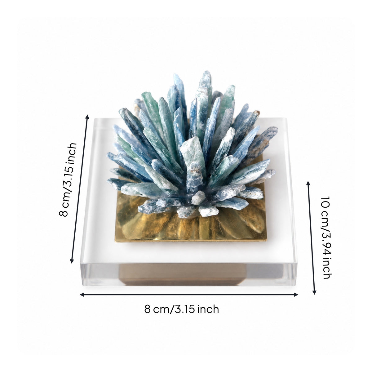 Crystal Cluster Ornament Modern Sculpture with Acrylic Base Crystal Figurine Upscale Paperweight Exquisite for Desk, Office