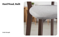 Nordic Aesthetic Wooden High-Back Stool Industrial Design Bar Seating With Backrest Counter-Height Chair Round Footrest for Cafe Owners, Homeowners, Adults, Coffee Shop, Restaurant, Reception Area, Dining Room