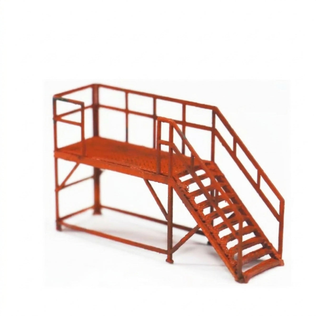 Industrial Maintenance Ladder Platform Realistic Railway Access Platform Lifelike Scenery Detailed for Model Builders, Train Layouts