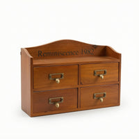 Desktop Organizer with Drawers Rustic Tabletop Chest of Drawers Small Furniture for Students