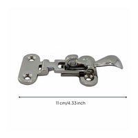 316 Stainless Steel Hatch Latch Lockable Heavy Duty Metal Container Clasp Polished Finish Spoon Lock Fastener Easy Installation for RV Owners