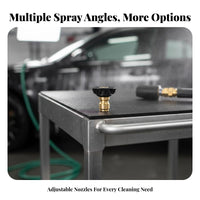 Stainless Steel 1/4 Inch Quick Connect Nozzle Rustproof Pressure Washer Nozzle Tips for DIYers, Outdoor Cleaning