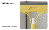 Window Cleaning Tool with Dispenser markstreaklessFree Double Sided Glass Scraper 3 in 1 Spray Squeegee Easy to Rinse