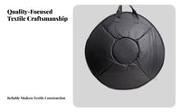 Backpack-Style Padded Handpan Bag Zipper Closure Handpan Carrying Bag Stitched Panel Drum Carrying Case Cushioned