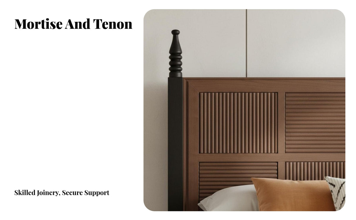 Vintage Cane Panel Bed French Retro Design Bedroom Furniture High-End Feel Bedstead for partners, Homeowners, Guest Room, Villa, Home
