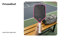 Pickleball Paddle Single-Piece Construction Premium Carbon Fiber Pickleball Paddle High Rotation Non-Slip Grip for Professionals