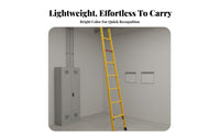 Insulated Electrician Ladder Lightweight Fiberglass Single Ladder Anti-Slip Feet for Electricians, Maintenance Workers, Construction Sites, Workshops