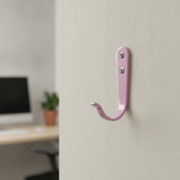 J-Hook Heavy Duty Iron Hook Coat Hooks Screw-Mount Wall-Mounted Hooks Compact for Entryway, Bathroom