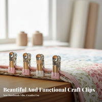 10 Pieces Stainless Steel Textile Clips Rust-Resistant Sewing Clips Colorful Hemming Tool for Quilters, DIY Enthusiasts, Photo Display, Home