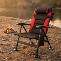 Foldable Fishing Chair Padded Chair with Adjustable Legs Stable Furniture Long-Lasting for Outdoor