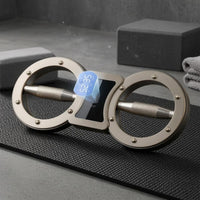 Carbon Steel Adjustable Resistance Arm Exerciser Knurled Grips Adjustable Wrist Strength Exerciser Gold-Toned Hardware Exercise Gear Non-Slip Handles