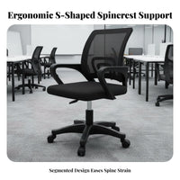 Highspine Mesh Chair with Headrest Adjustable Height Ergonomic Mesh Rotate Chair Thick Padded Padding Effortless Rolling Casters