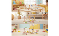 Wooden Rings Toss Game Colorful Creature Hoop Toss Cartoon for Preschoolers, Young Children, Playroom, Classroom, Backyard