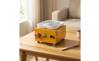 Compact Mini Pottery Wheel with Basin Beginner-Friendly Mini Pottery Wheel with Turntable Portable Ceramic Shaping Machine Square for Students
